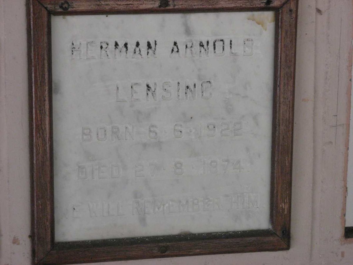 LENSING Herman Arnold 1922-1974