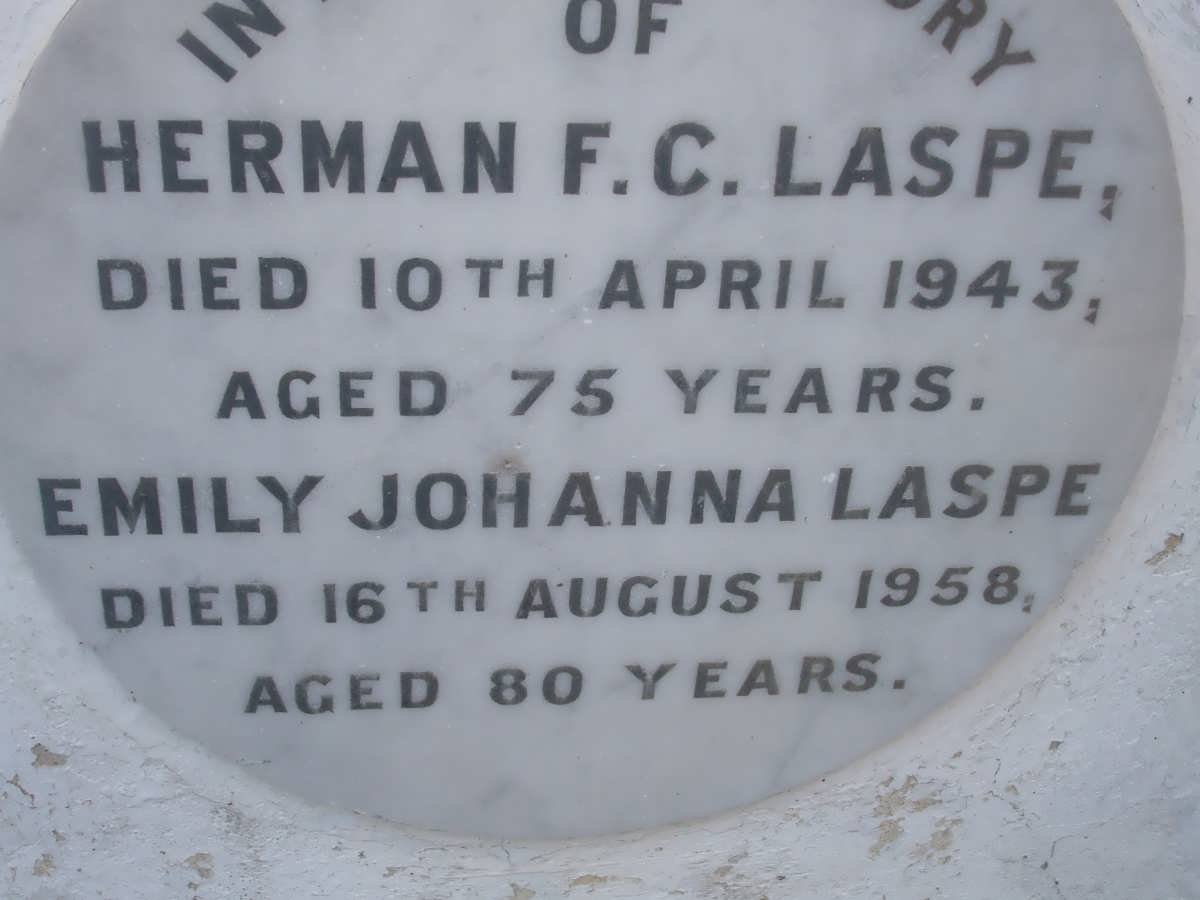 LASPE Herman F.C. -1943 &amp; Emily Johanna -1958