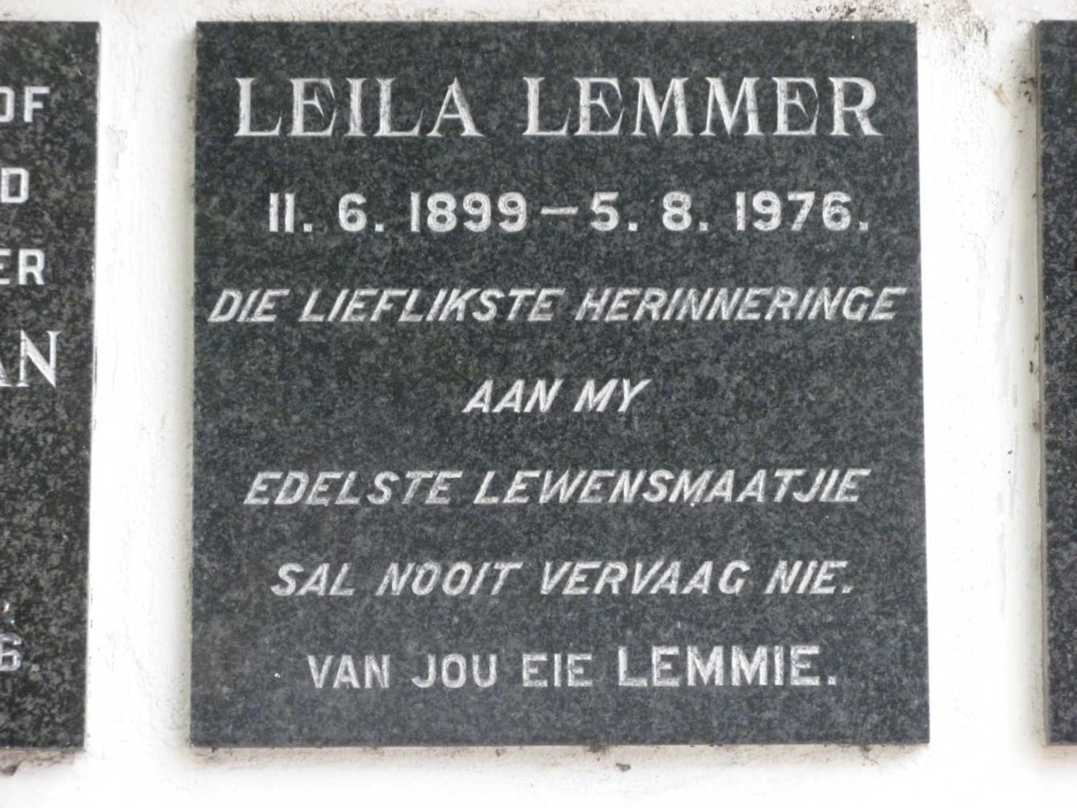 LEMMER Leila 1899-1976