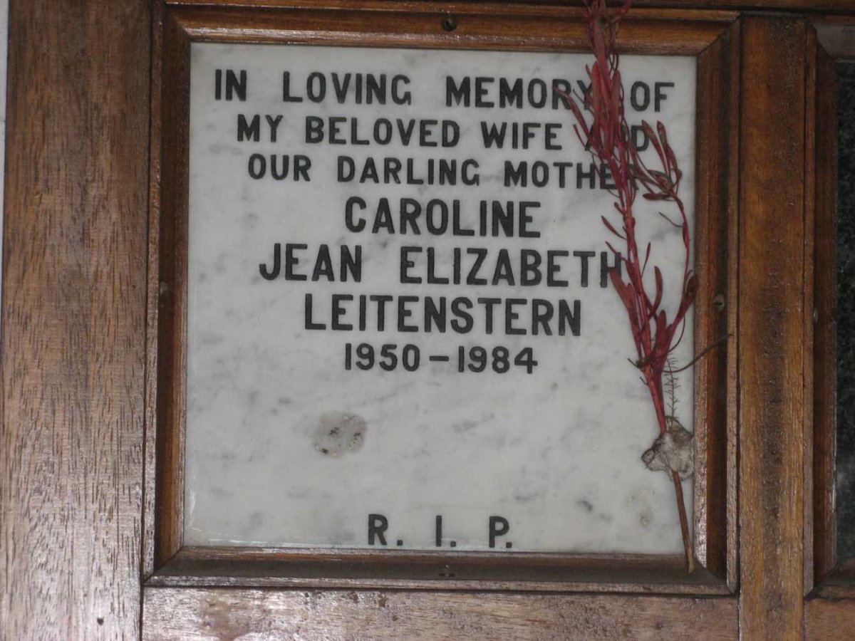 LEITENSTERN Caroline Jean Elizabeth 1950-1984