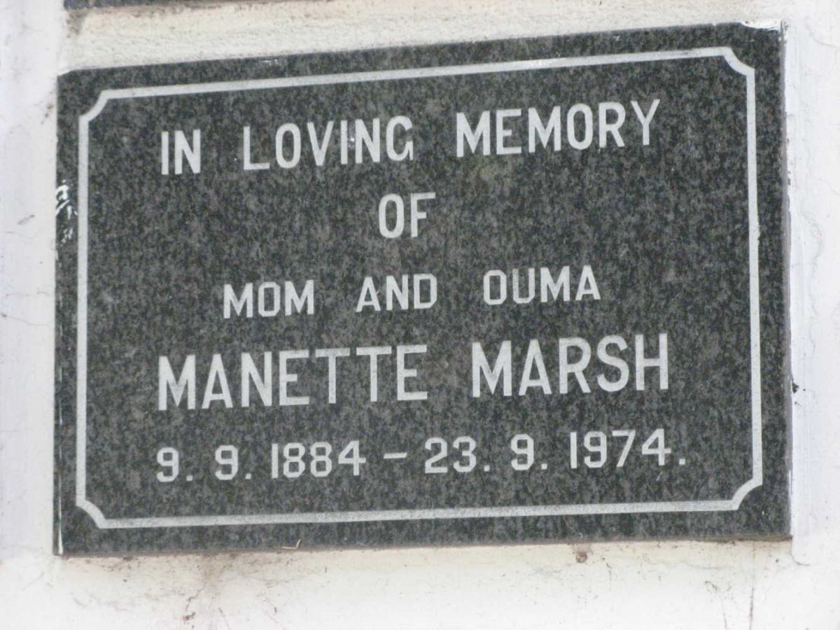 MARSH Manette 1884-1974