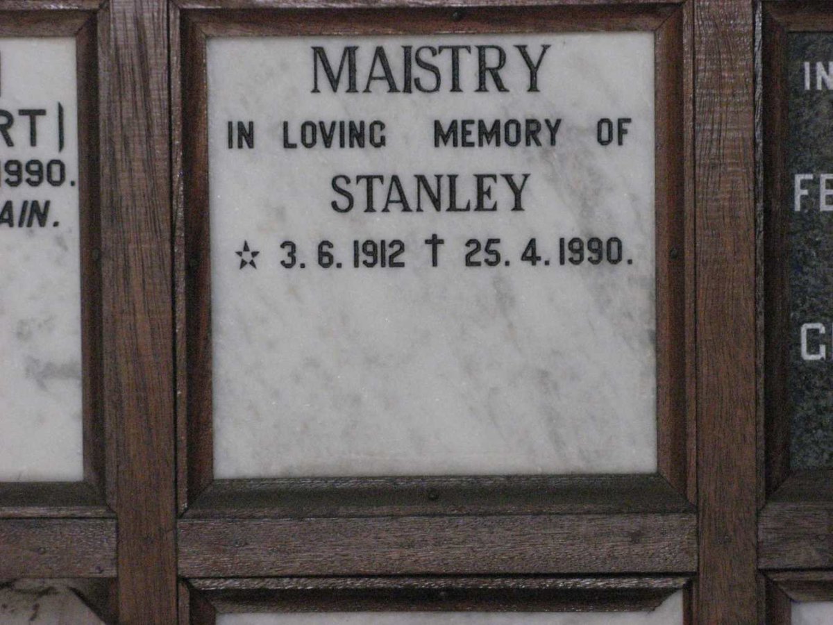 MAISTRY Stanley 1912-1990
