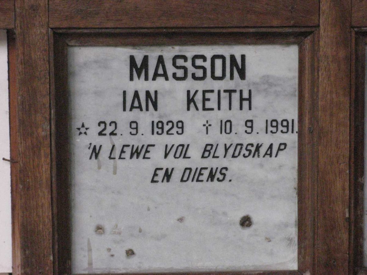 MASSON Ian Keith 1929-1991