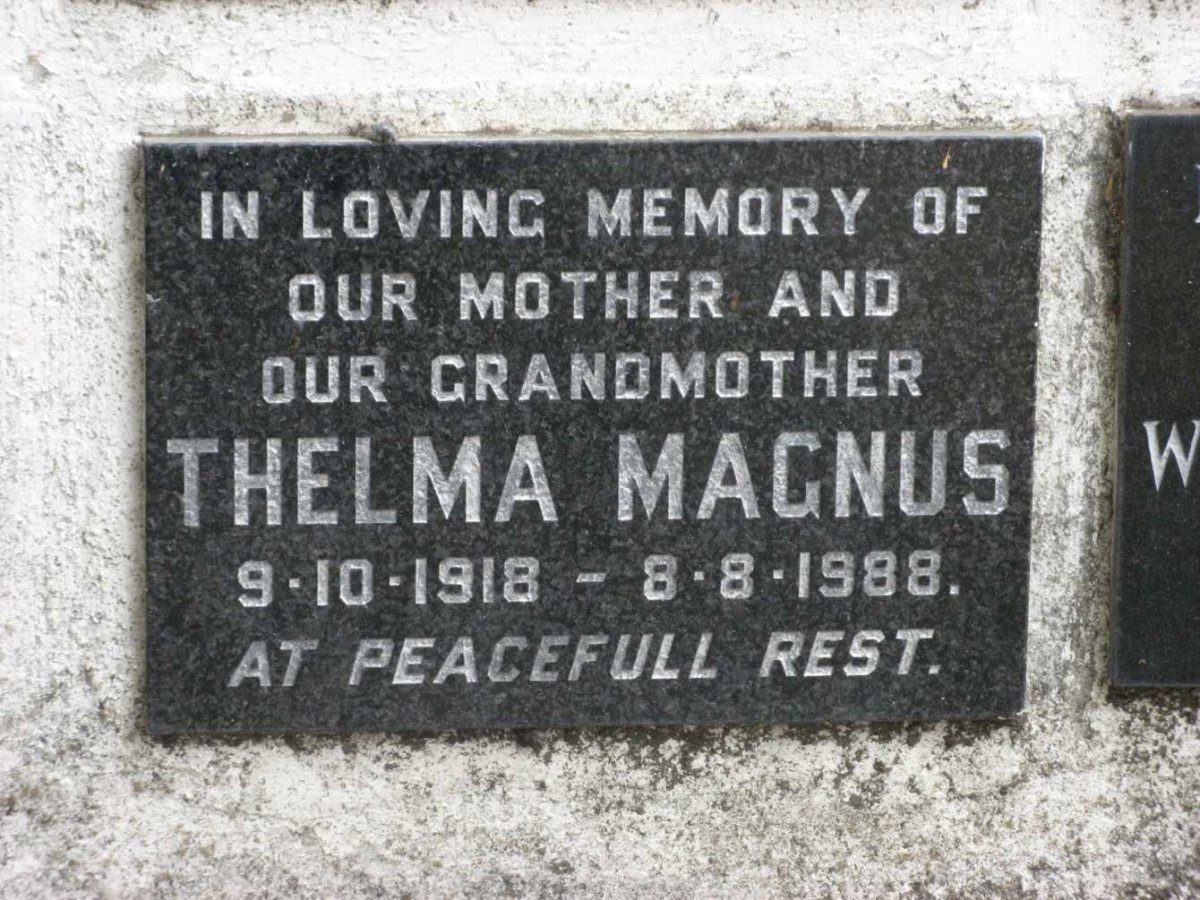 MAGNUS Thelma 1918-1988