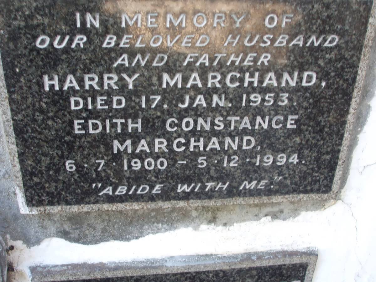 MARCHAND Harry -1953 &amp; Edith Constance 1900-1994