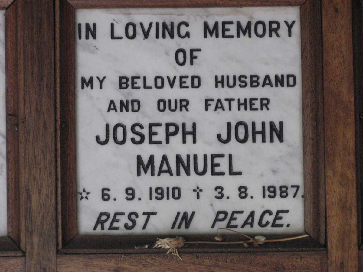 MANUEL Joseph John 1910-1987