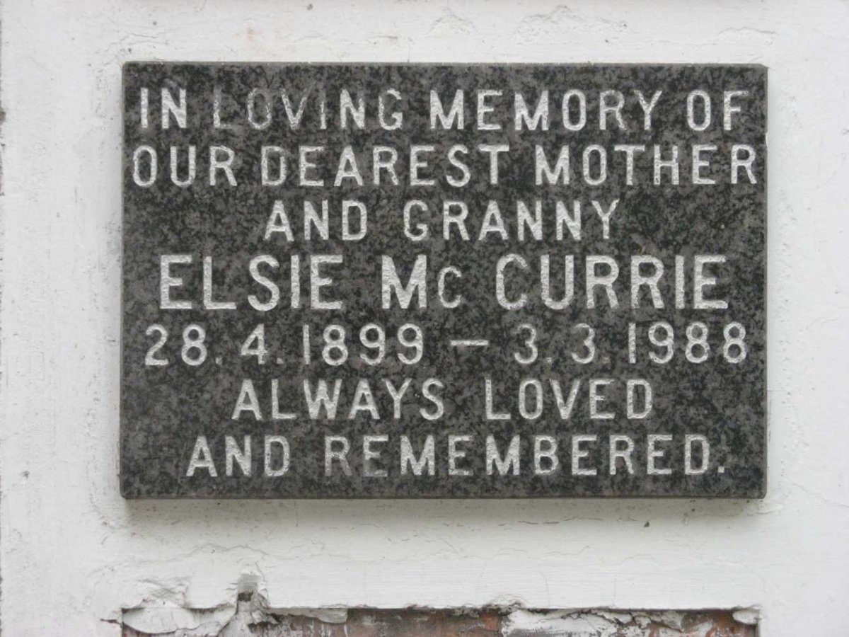 McCURRIE Elsie 1899-1988