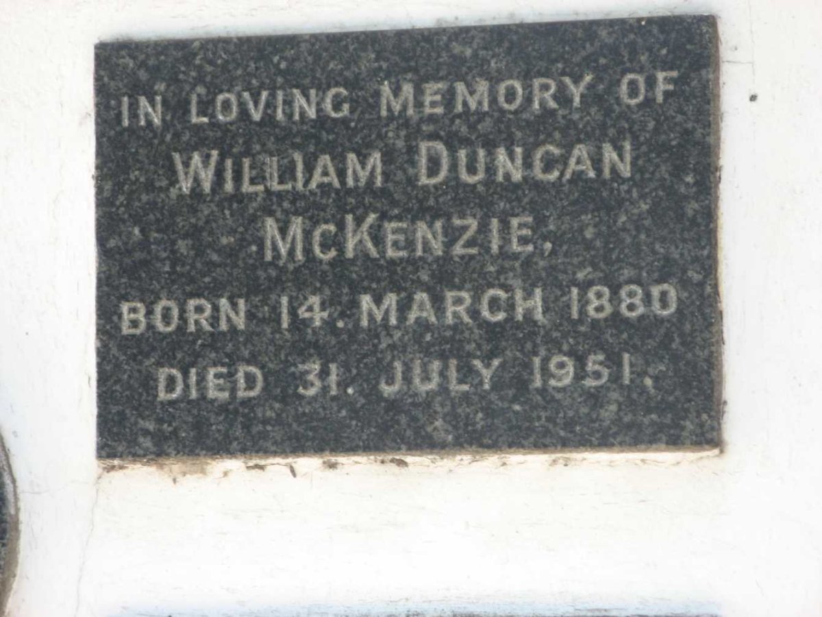 McKENZIE William Duncan 1880-1951