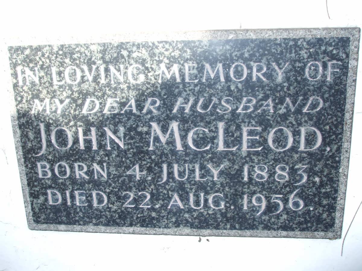 McLEOD John 1883-1956