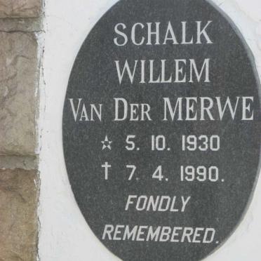 MERWE Schalk Willem, van der 1930-1990