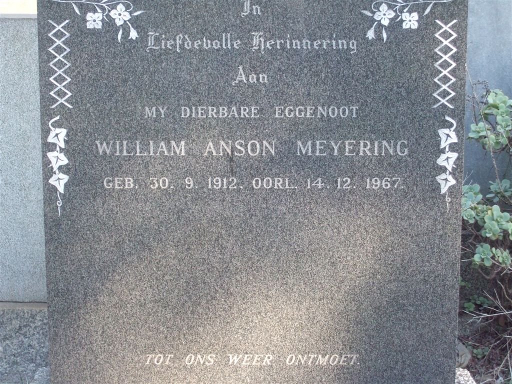 MEYERING William Anson 1912-1967