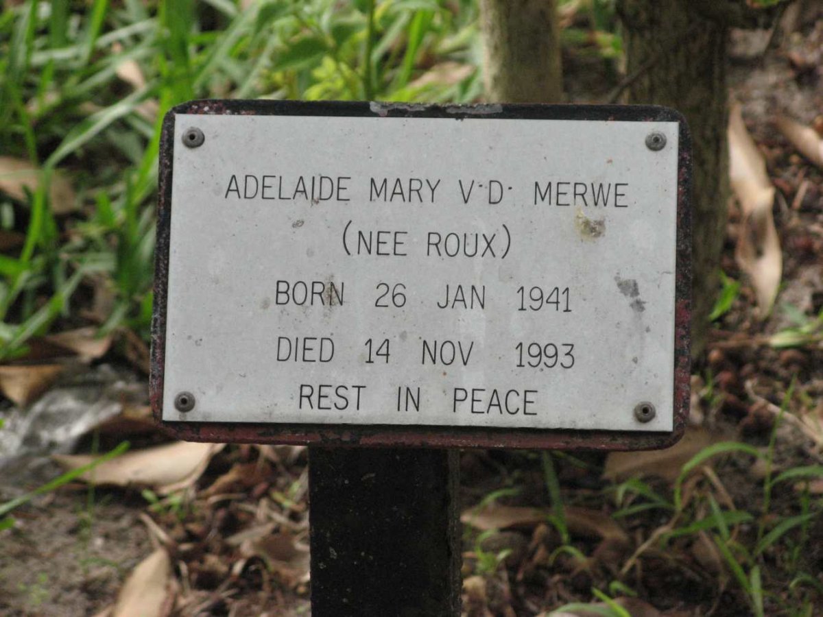 MERWE Adelaide Mary, v.d. nee ROUX 1941-1993