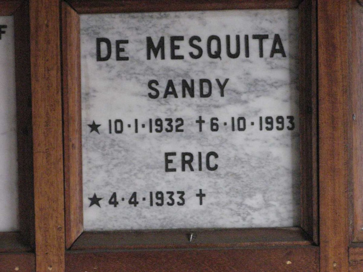 MESQUITA Eric, de 1933- &amp; Sandy 1932-1993