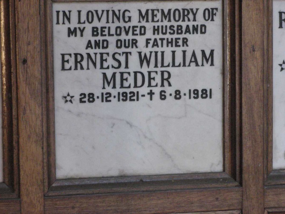 MEDER Ernest William 1921-1981
