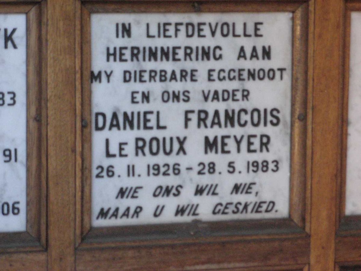 MEYER Daniel Francois Le Roux 1926-1983