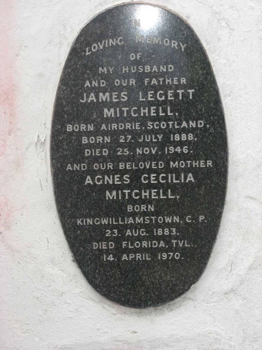 MITCHELL James Legett 1888-1946 &amp; Agnes Cecilia 1883-1970