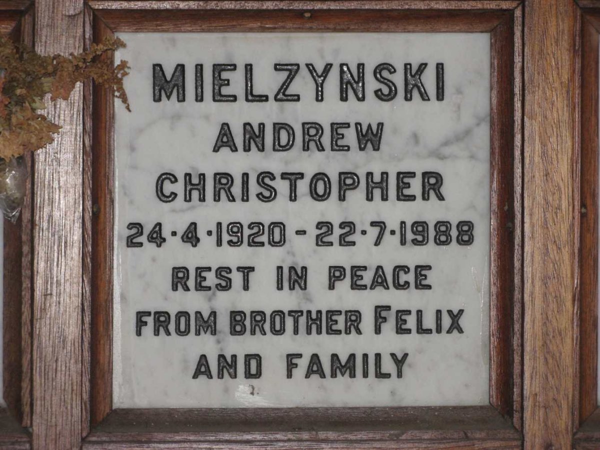 MIELZYNSKI Andrew Christopher 1920-1988