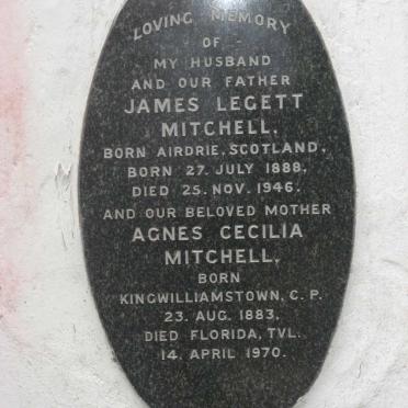 MITCHELL James Legett 1888-1946 &amp; Agnes Cecilia 1883-1970