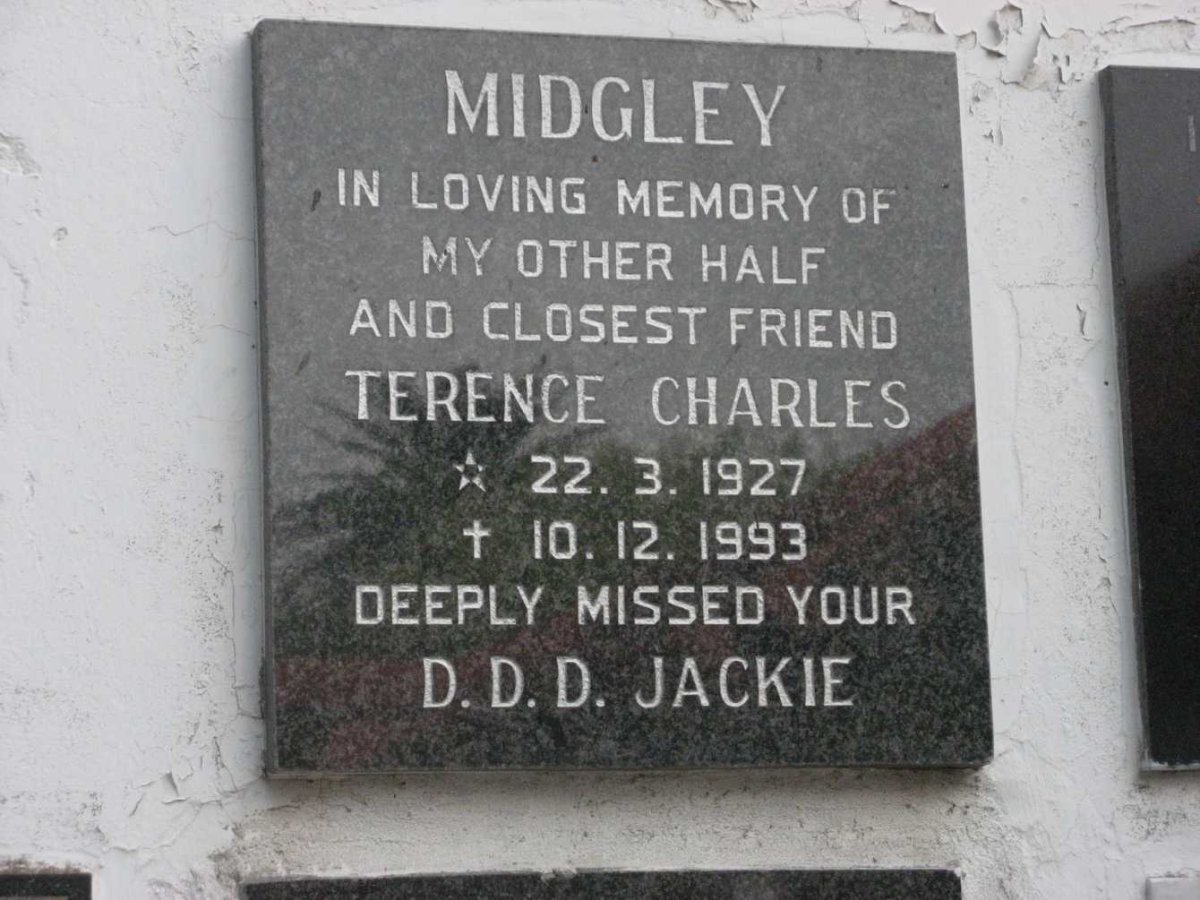 MIDGLEY Terrence Charles 1927-1993