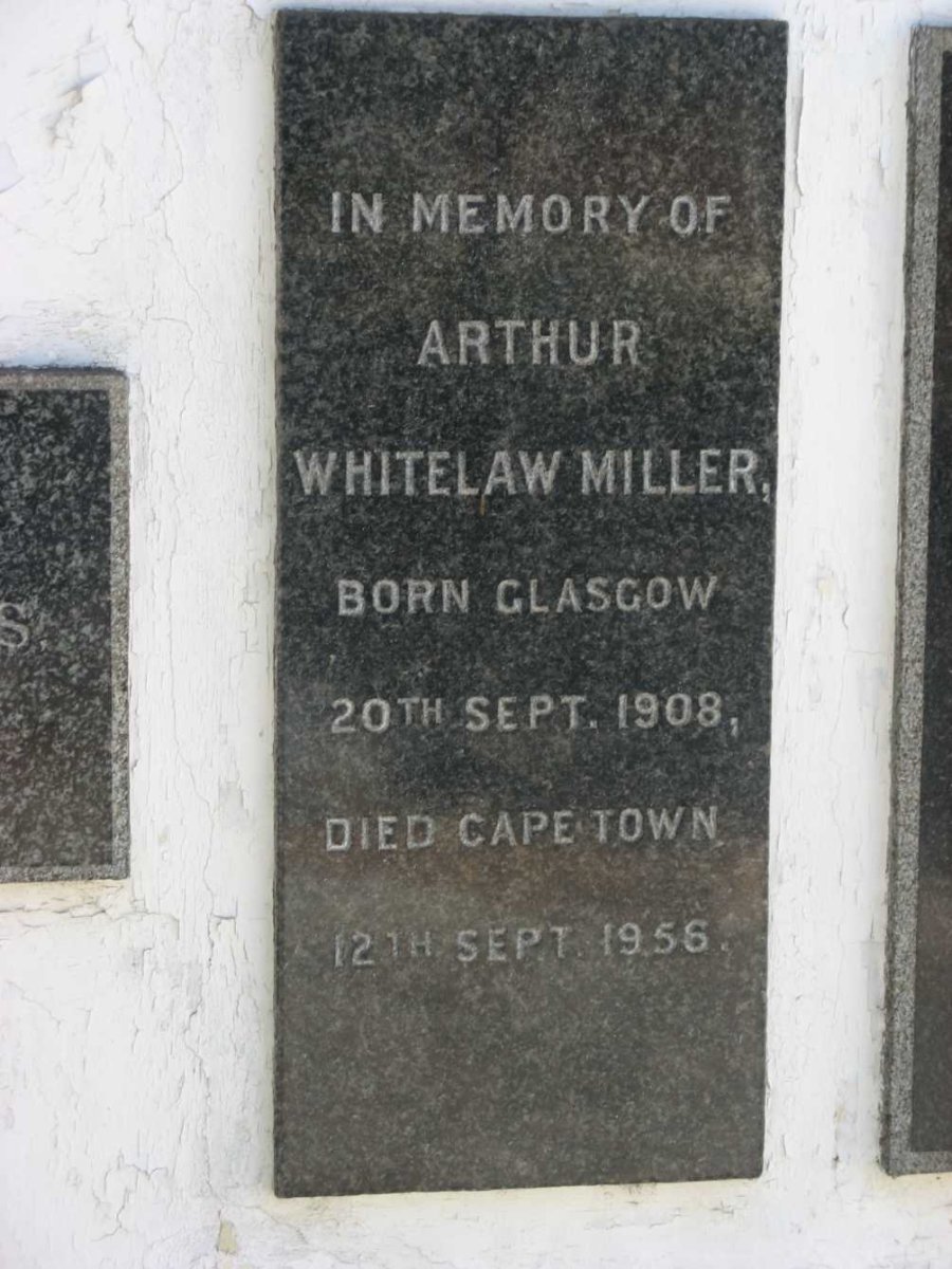MILLER Arthur Whitelaw 1908-1956