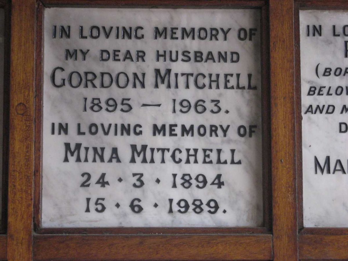 MITCHELL Gordon 1895-1963 &amp; Mina 1894-1989