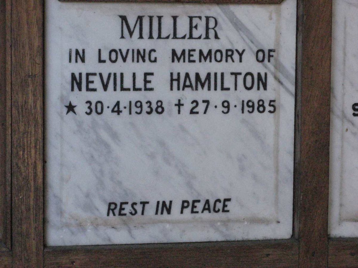 MILLER Neville Hamilton 1938-1985