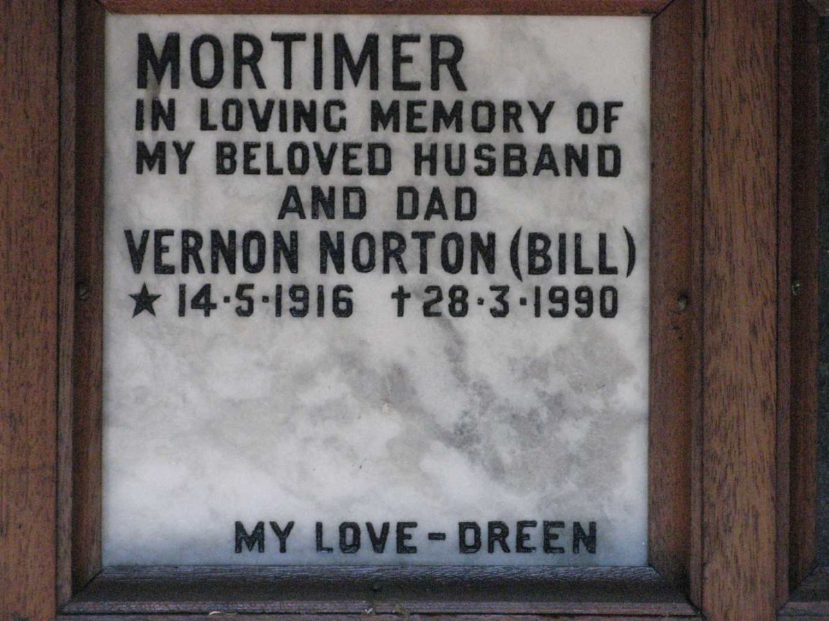 MORTIMER Vernon Norton 1916-1990