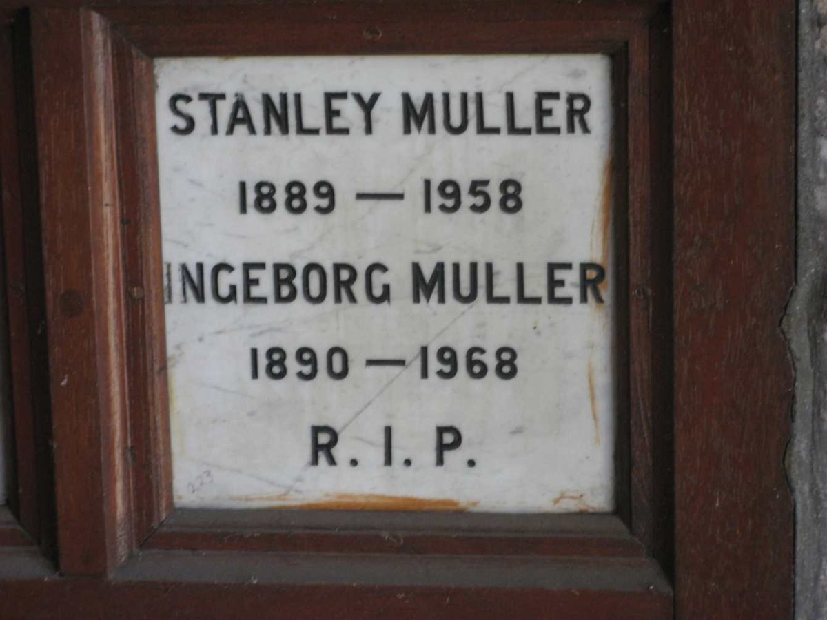 MULLER Stanley 1889-1958 &amp; Ingeborg 1890-1968