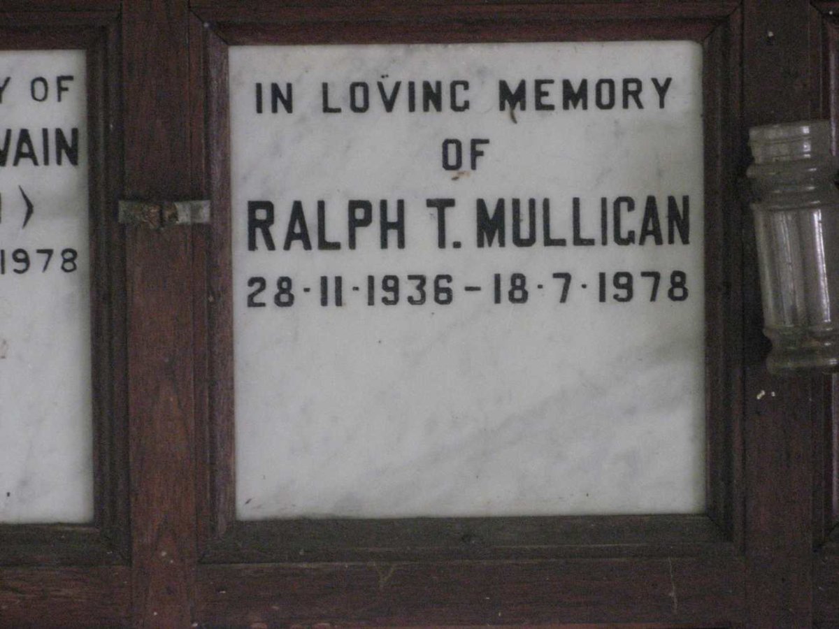 MULLIGAN Ralph T. 1936-1978