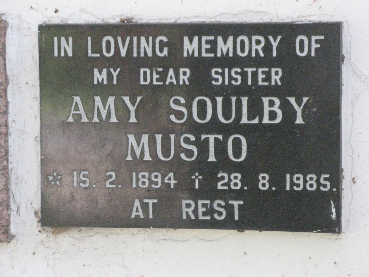 MUSTO Amy Soulby 1894-1985