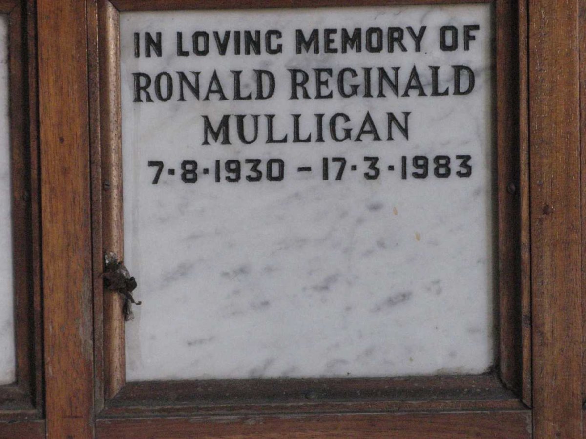 MULLIGAN Ronald Reginald 1930-1983