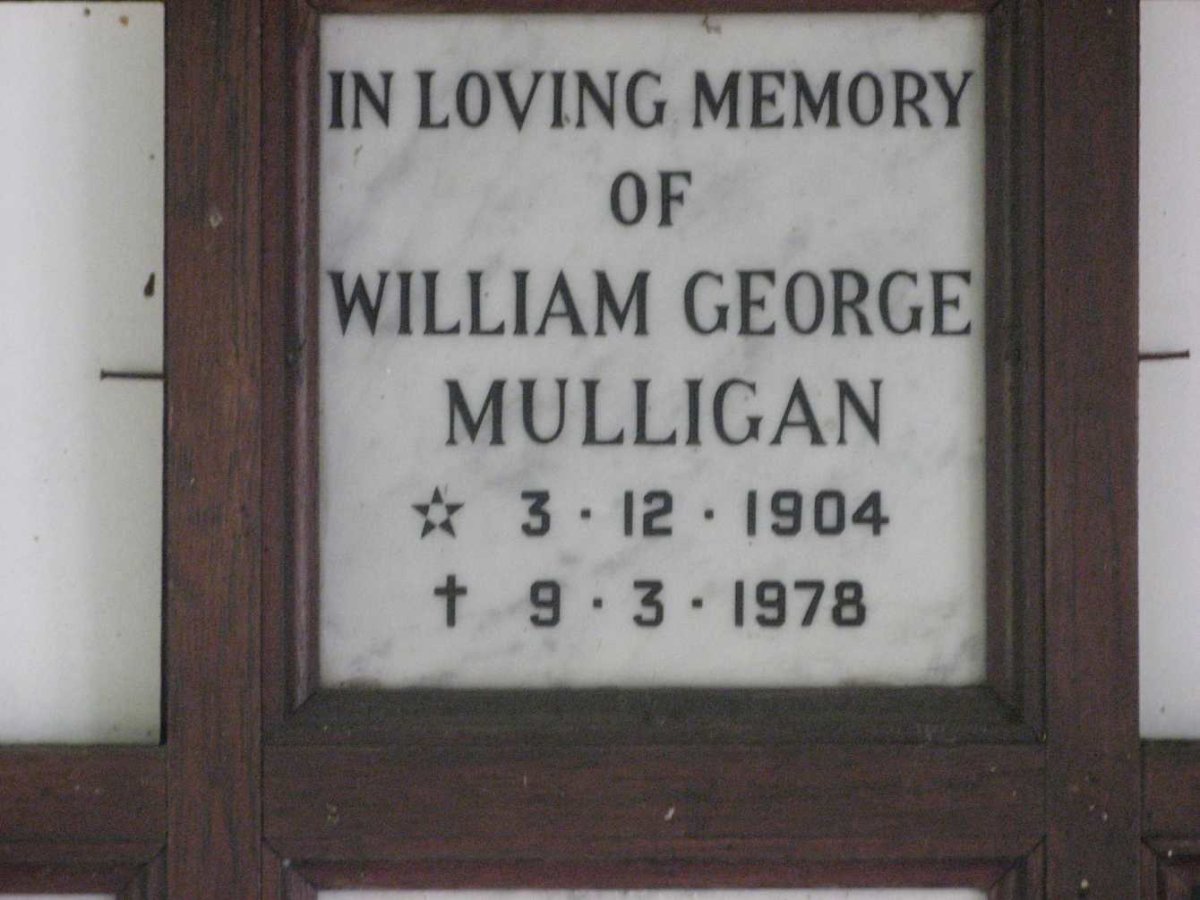 MULLIGAN William George 1904-1978