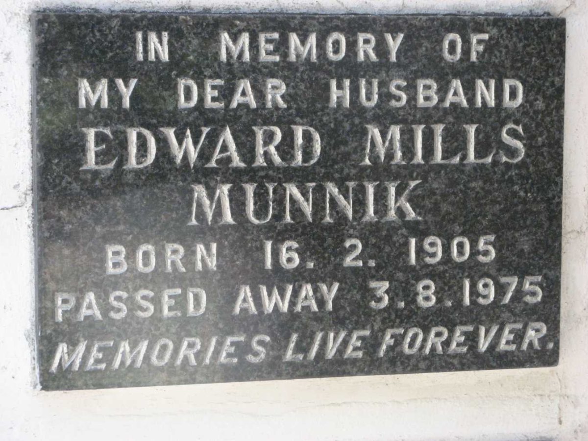 MUNNIK Edward Mills 1905-1975