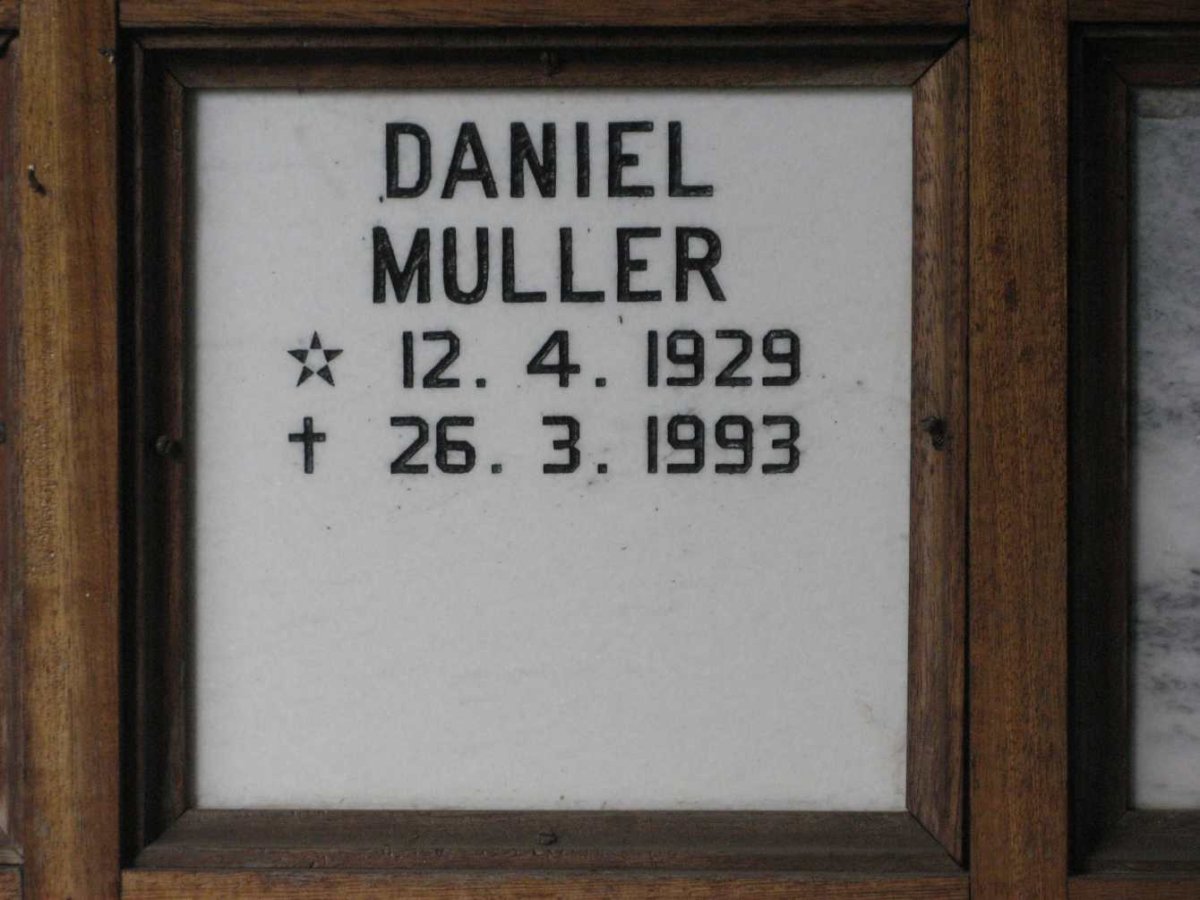 MULLER Daniel 1929-1993