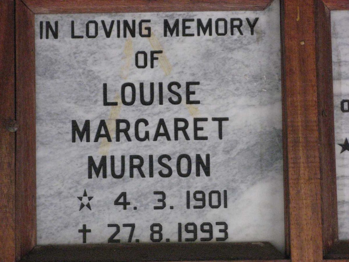 MURISON Louise Margaret 1901-1993
