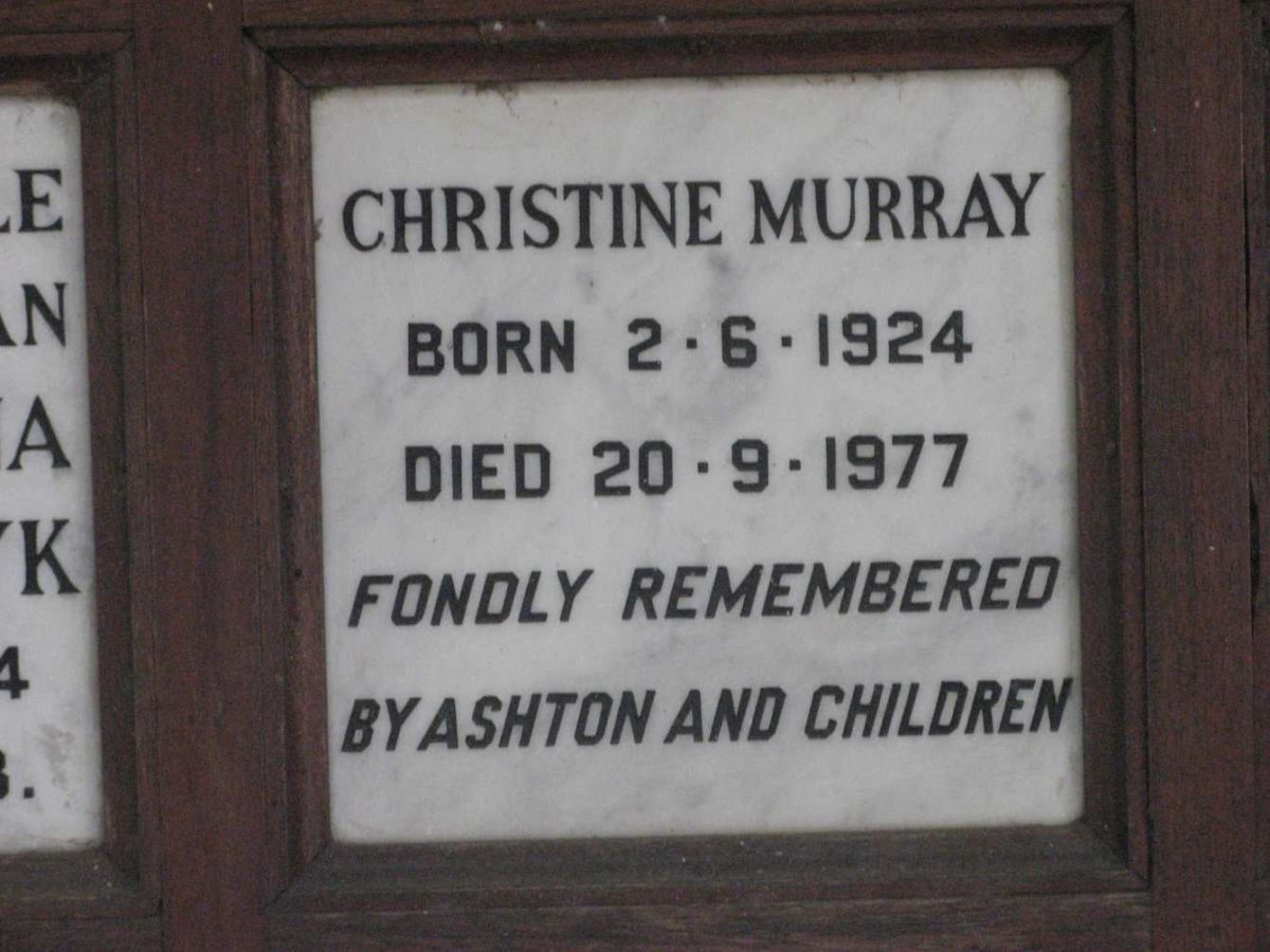 MURRAY Christine 1924-1977