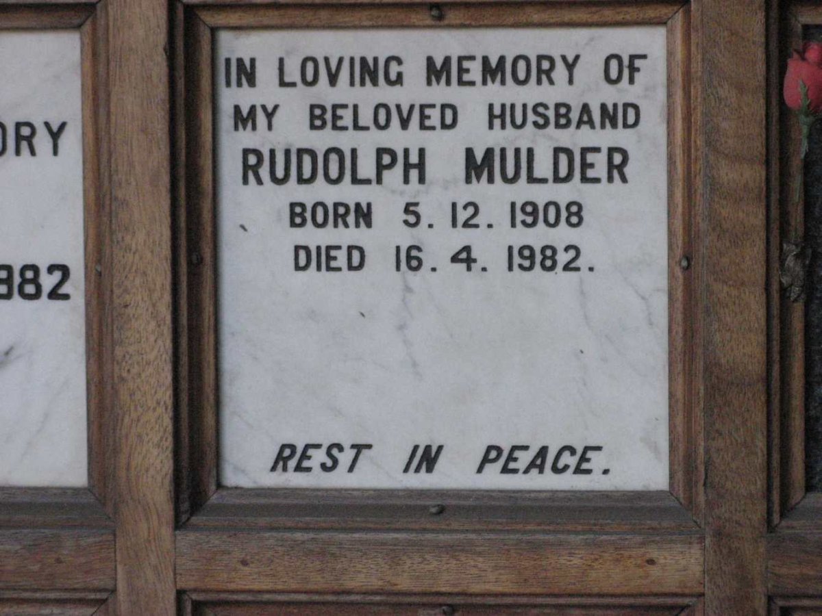 MULDER Rudolph 1908-1982