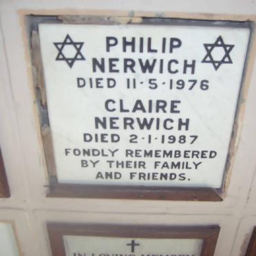 NERWICH Philip -1976 &amp; Claire -1987