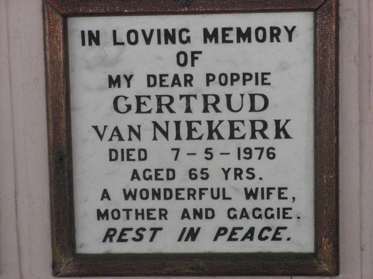 NIEKERK Gertrud, van -1976