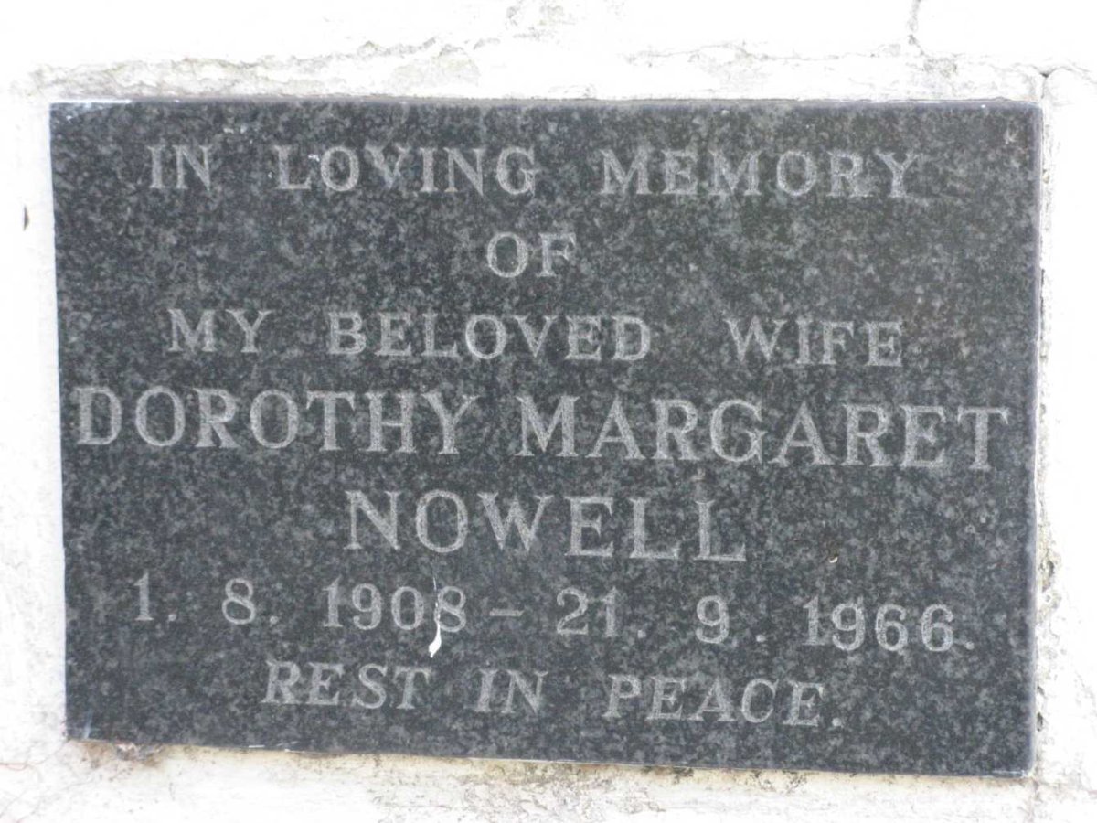 NOWELL Dorothy Margaret 1908-1966