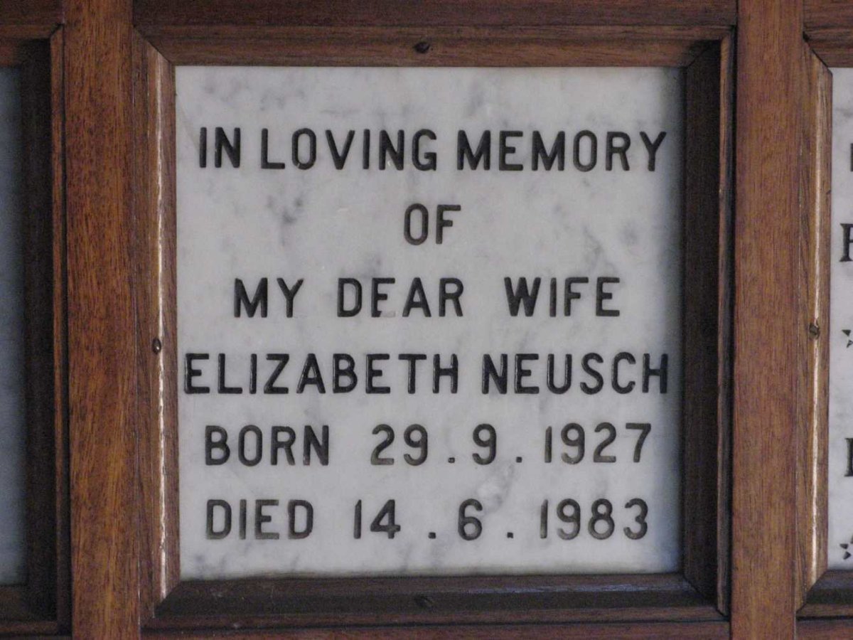 NEUSCH Elizabeth 1927-1983