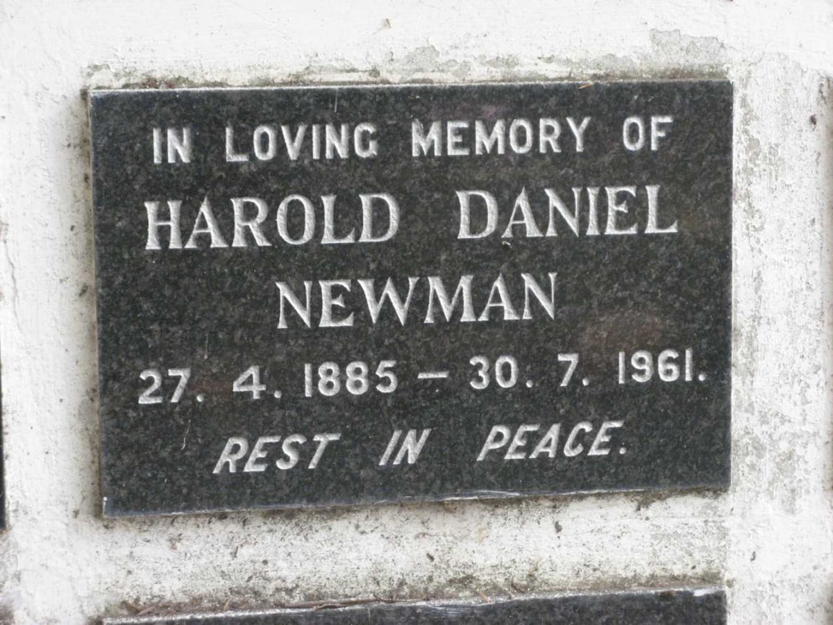 NEWMAN Harold Daniel 1885-1961