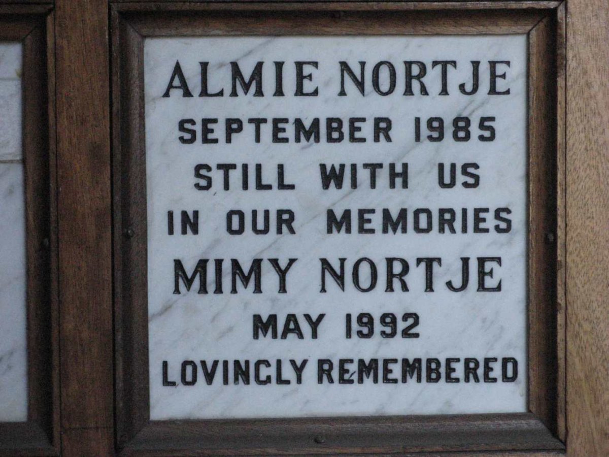 NORTJE Almie -1985 &amp; Mimy -1992