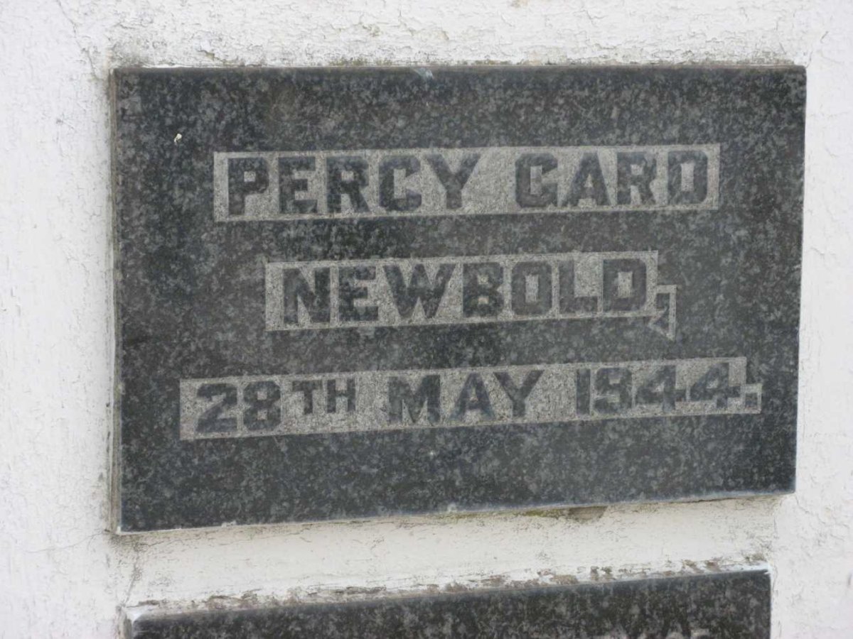 NEWBOLD Percy Gard -1944