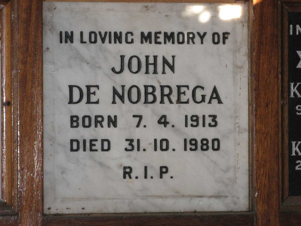 NOBREGA John, de 1913-1980