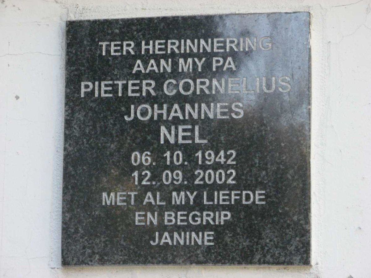 NEL Pieter Cornelius Johannes 1942-2002