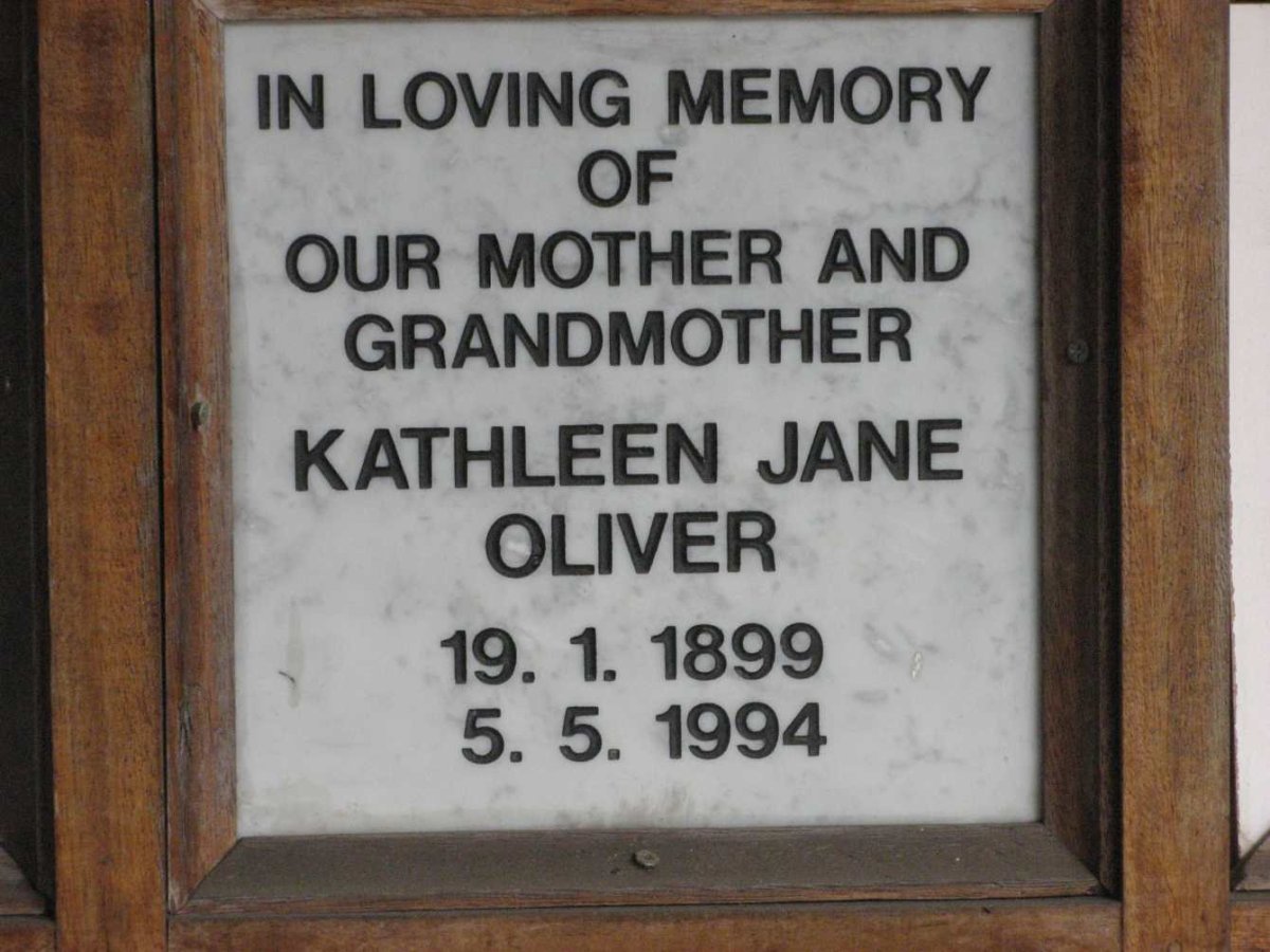 OLIVER Kathleen Jane 1899-1994