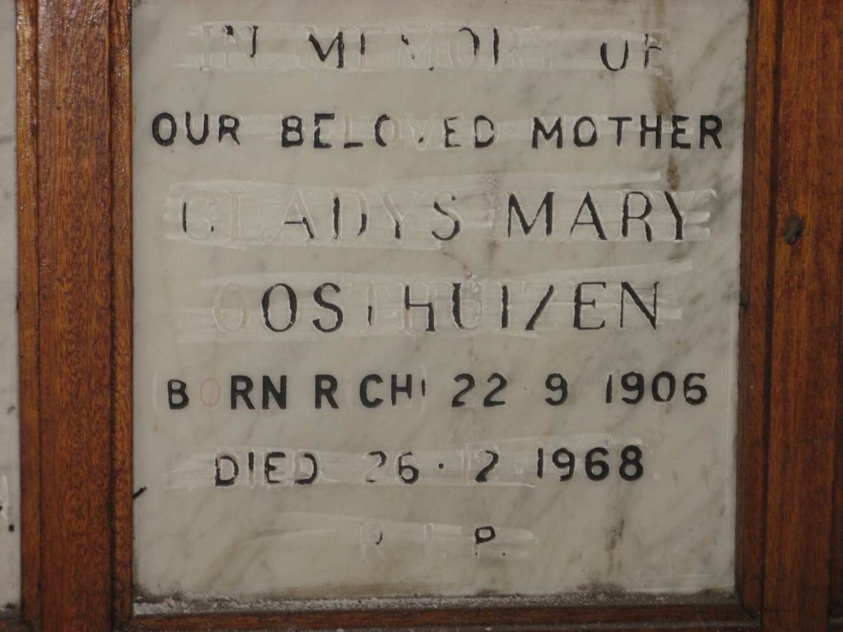 OOSTHUIZEN Gladys Mary 1906-1968