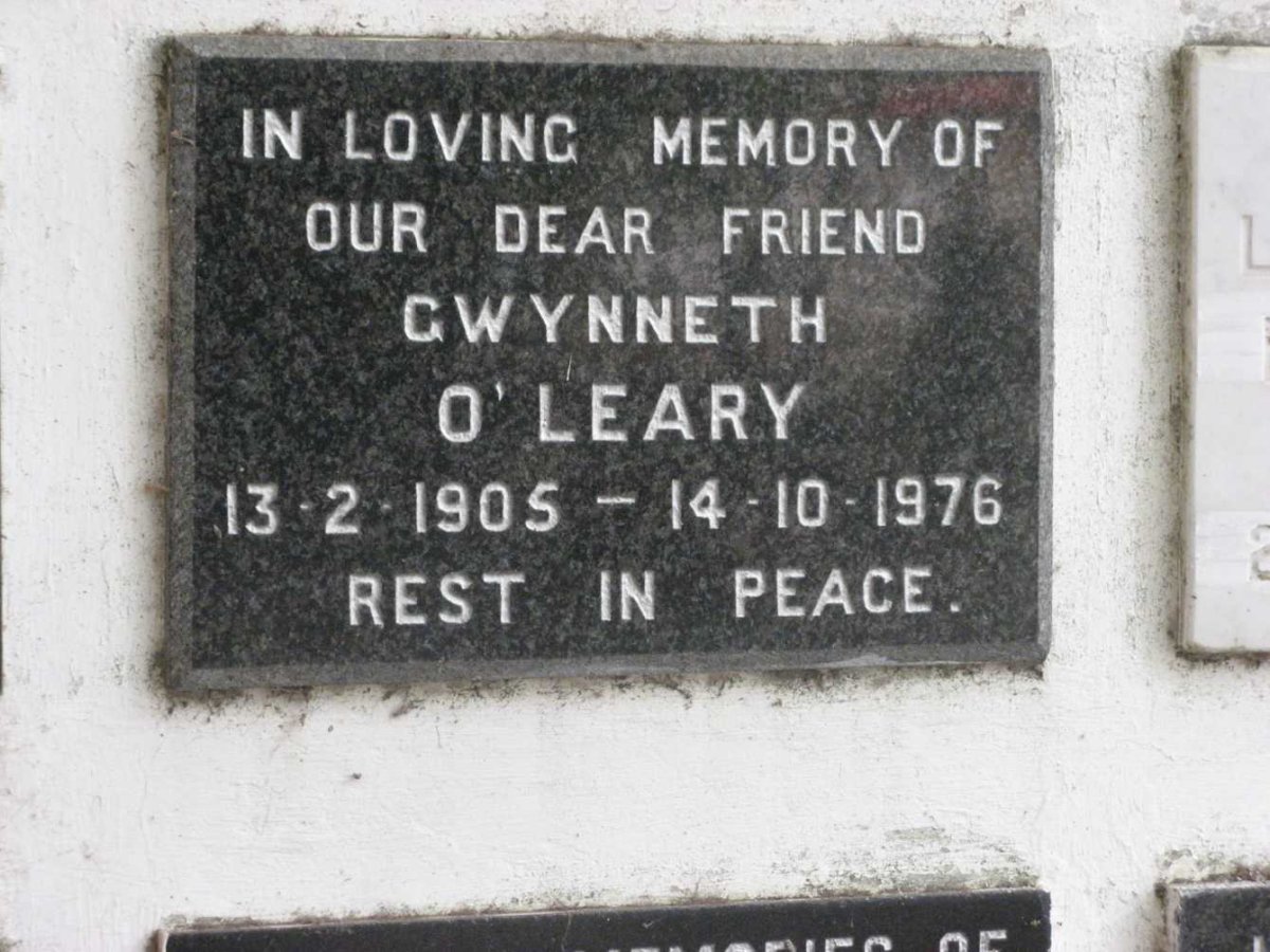 O'LEARY Gwynneth 1905-1976