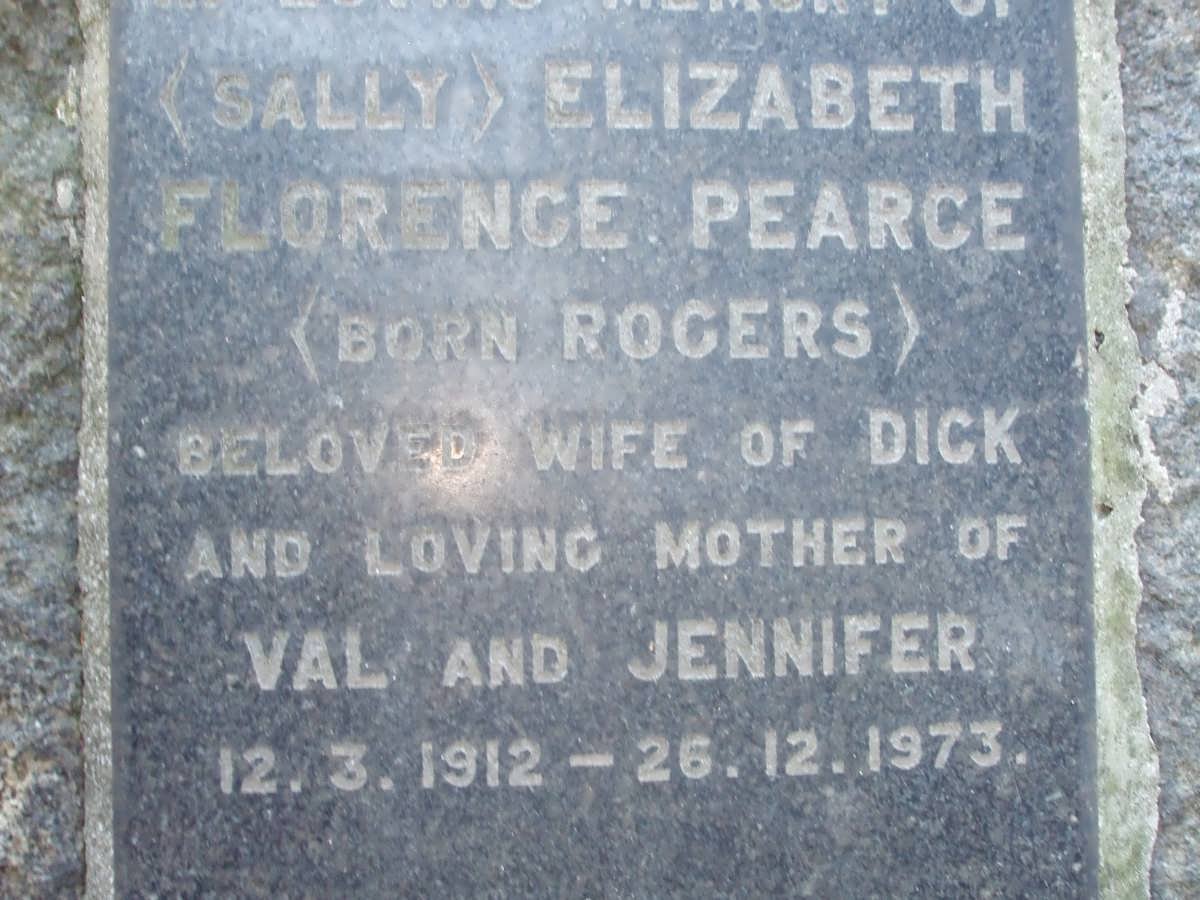 PEARCE Elizabeth Florence nee ROGERS 1912-1973